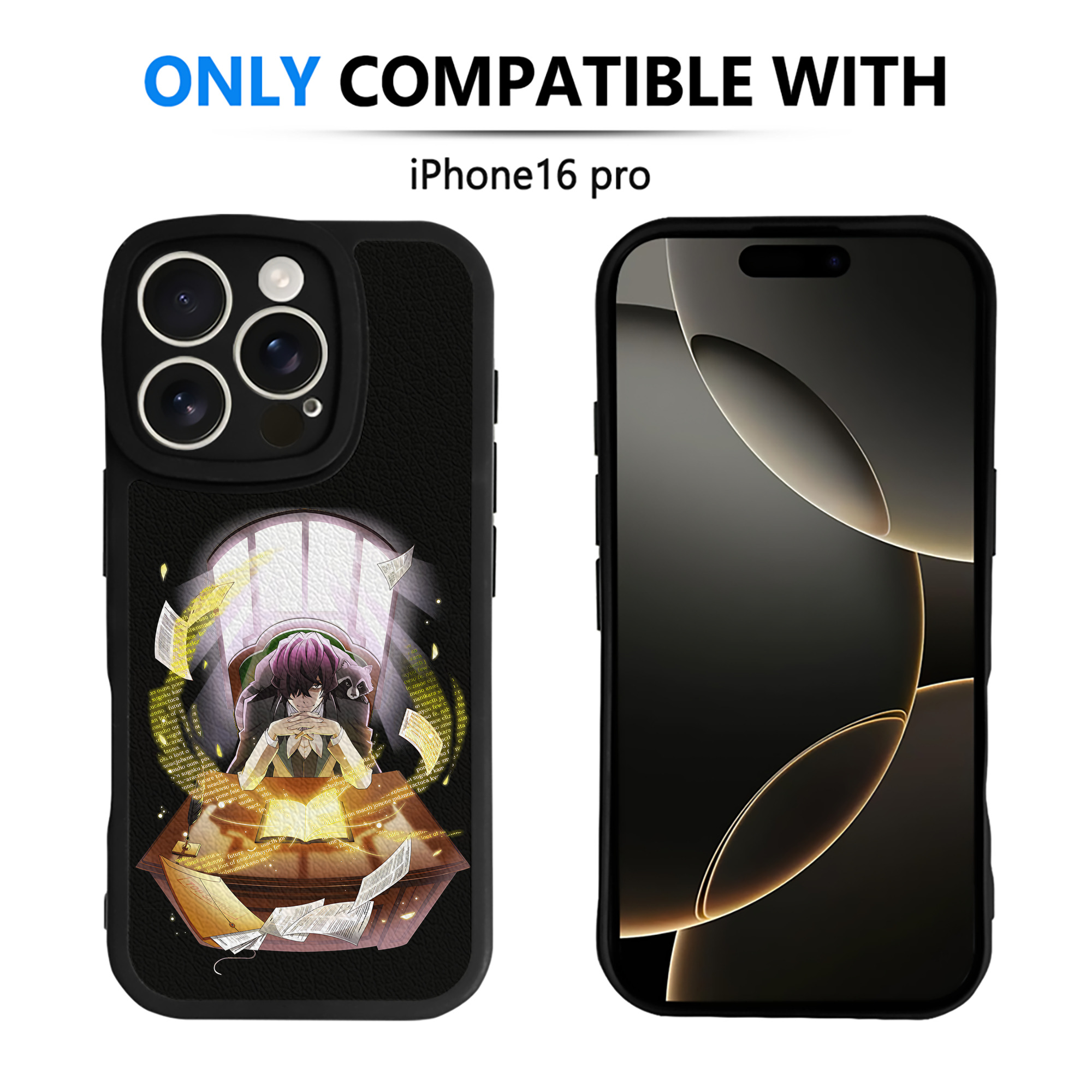 （画像用） 文豪ストレイドッグス Bungo Stray Dogs 【iPhone 16シリーズ対応】シリコンスマホケース（レザー調） 材質：シリコン
